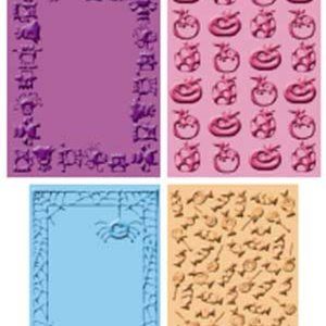 Cuttlebug 4-pc Mini monsters embossing folders